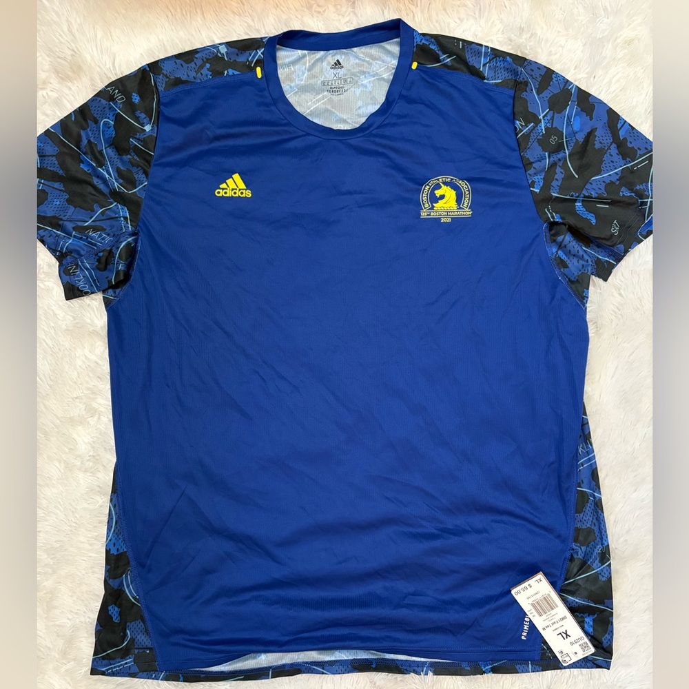 adidas men Boston marathon 2021 fast tee #110